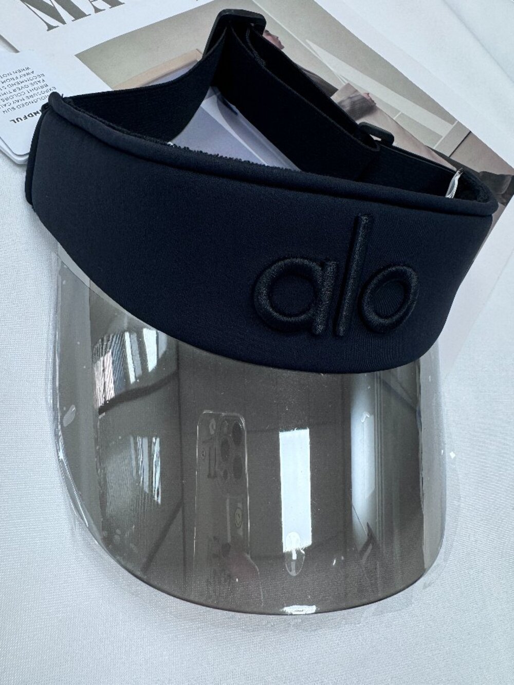 Alo Yoga Airlift Solar Visor Black Tennis Golf Cap Sun Hat Activewear 🎾  NWT 🥰